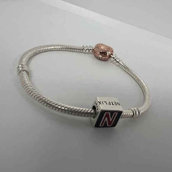 Netflix S925 Sterling Silver, Pandora Moments Compatible Charm - Picture 3 of 11